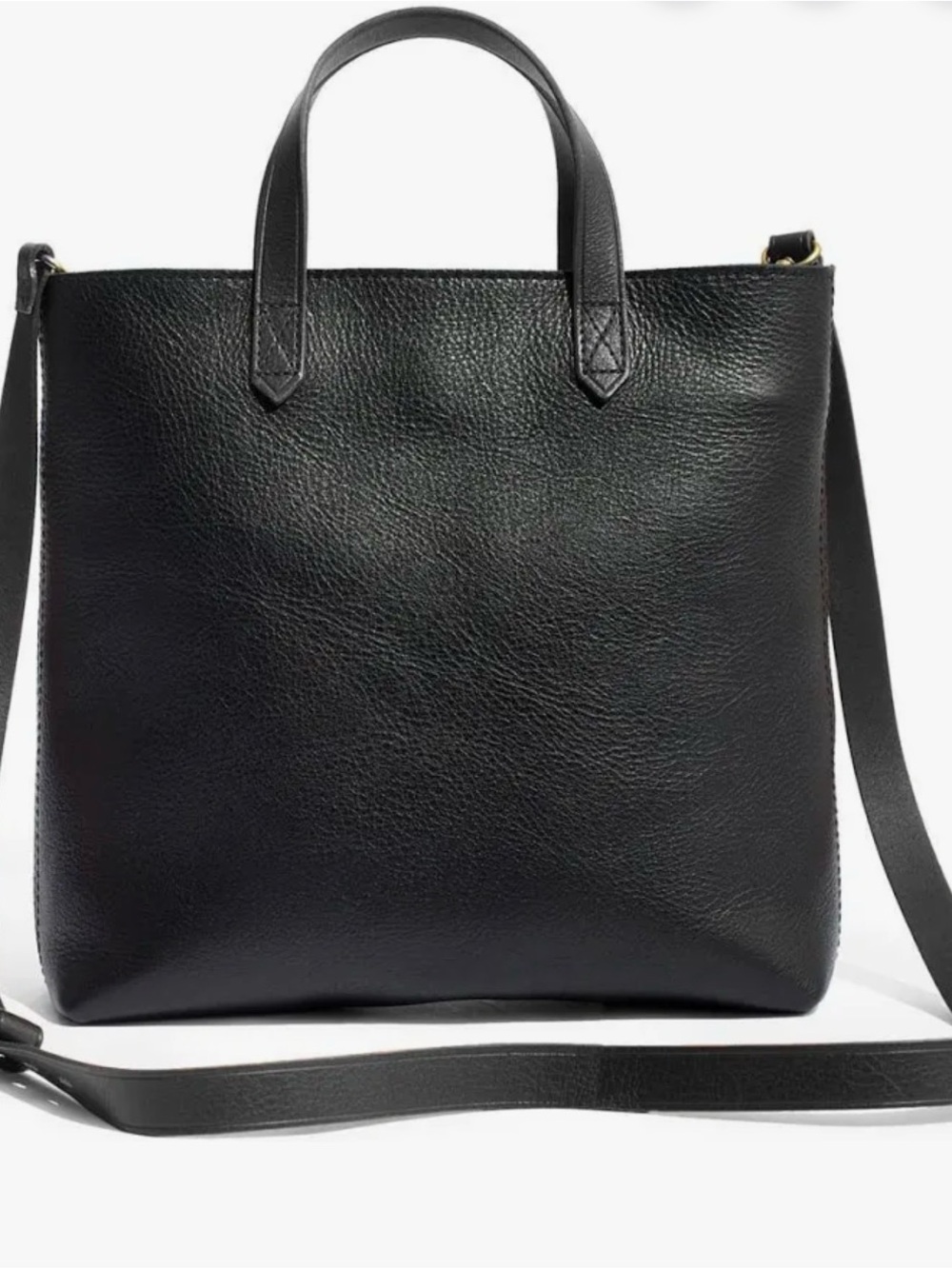 Madewell Wine Red Crossbody Leather Tote Bag
